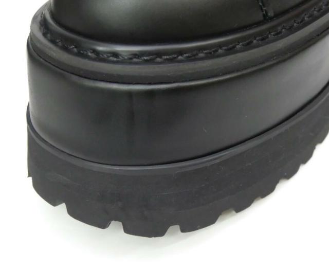 ジュンヤワタナベ コムデギャルソン JUNYA WATANABE COMME des GARCONS 厚底 レースアップ ブーツ 黒 レザー 4 【中古】(67204)_7