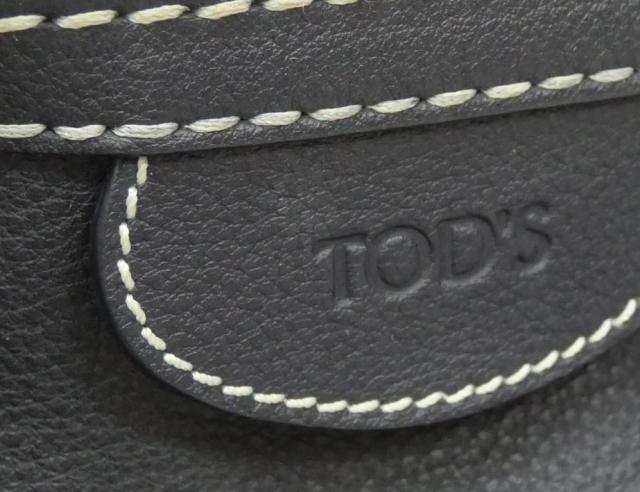 トッズ TOD’S ハンドバッグ ネイビー レザー 【中古】(67471)_10