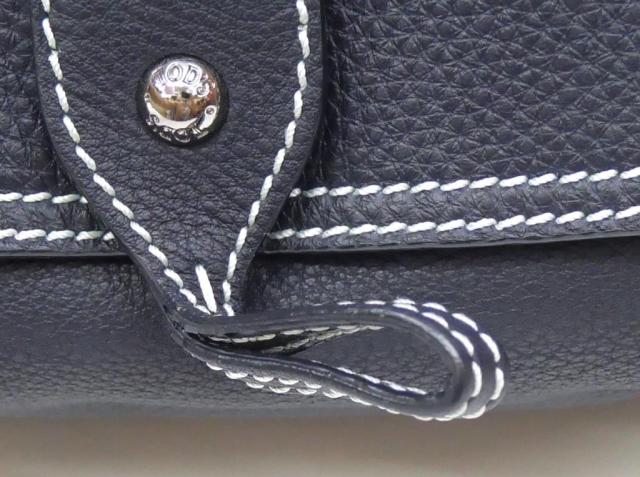 トッズ TOD’S ハンドバッグ ネイビー レザー 【中古】(67471)_11