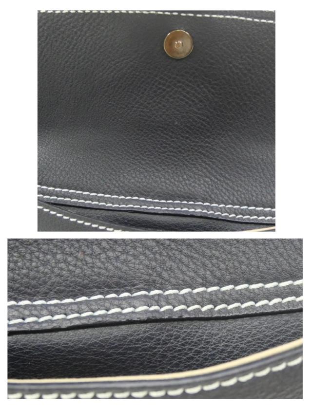 トッズ TOD’S ハンドバッグ ネイビー レザー 【中古】(67471)_13