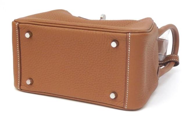 エルメス HERMES ショルダーバッグ リンディミニ W目じるし SV金具 ゴールド トリヨンクレマンス(67502)