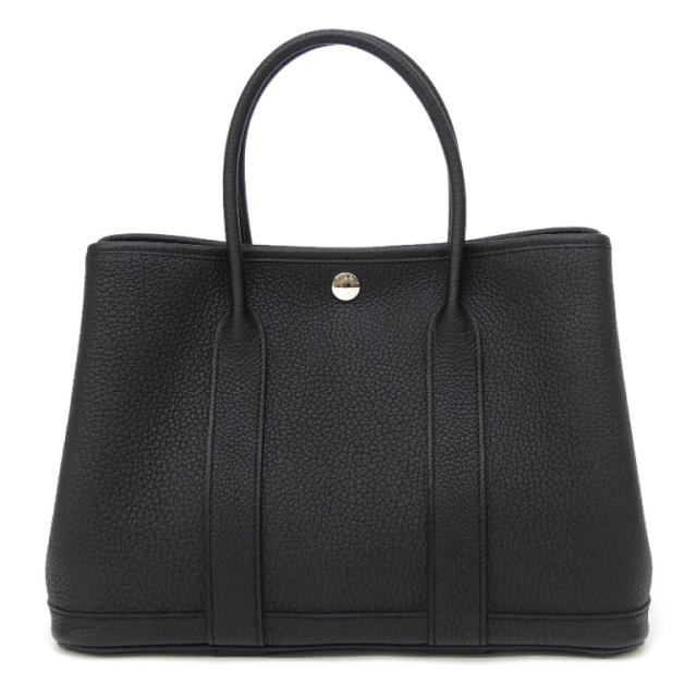 エルメス HERMES ハンドバッグ ガーデンパーティTPM W刻印 SV金具 黒 ネゴンダ(67713)の通販は