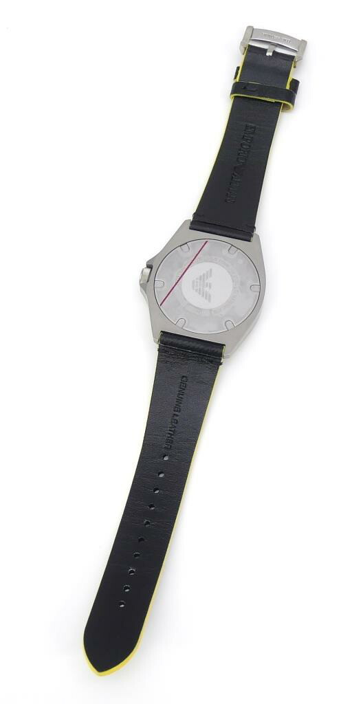 エンポリオアルマーニ EMPORIO ARMANI メンズウォッチ 腕時計 クオーツ 革ベルト AR-11330 黒盤(67714)_2