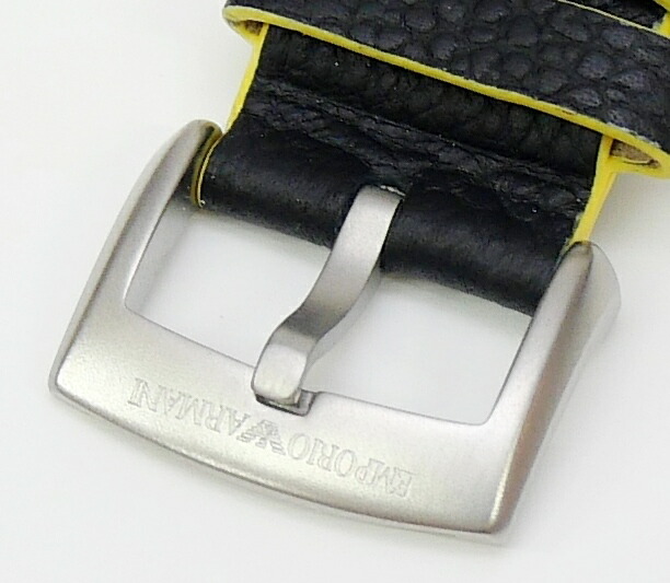 エンポリオアルマーニ EMPORIO ARMANI メンズウォッチ 腕時計 クオーツ 革ベルト AR-11330 黒盤(67714)_6