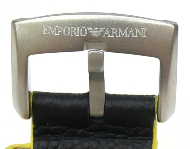 エンポリオアルマーニ EMPORIO ARMANI メンズウォッチ 腕時計 クオーツ 革ベルト AR-11330 黒盤(67714)_8