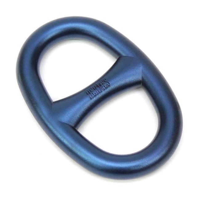 エルメス HERMES スカーフリング シェーヌダンクル メタリックブルー 【中古】(67741)