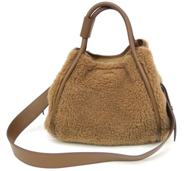 マックスマーラ Max Mara テディベア 2WAYバッグ キャメル 【中古】(67751)_1