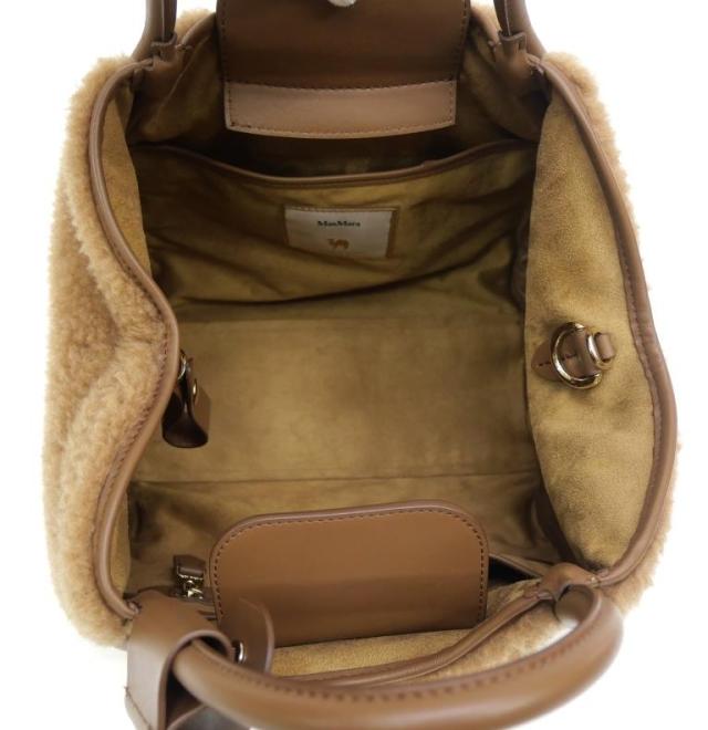 マックスマーラ Max Mara テディベア 2WAYバッグ キャメル 【中古】(67751)_4