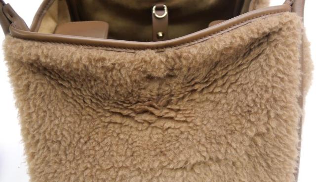マックスマーラ Max Mara テディベア 2WAYバッグ キャメル 【中古】(67751)_7