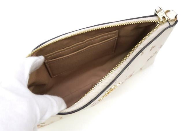 コーチ職 COACH ショルダーバッグ 花柄 クロスボディバッグ クラッチペダル御徒面子 2WAY御徒面子 白 【中古】(67774)