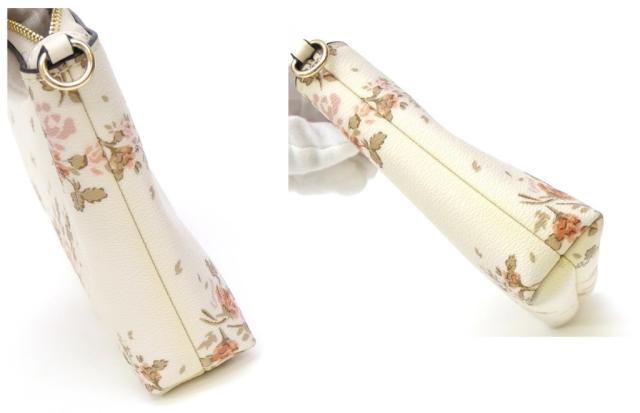 コーチ職 COACH ショルダーバッグ 花柄 クロスボディバッグ クラッチペダル御徒面子 2WAY御徒面子 白 【中古】(67774)