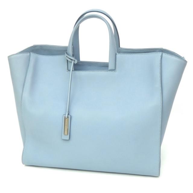 和光×マウロ・ゴベルナ WAKO×MAURO GOVERNA ハンドトートバッグ ブルー カーフレザー 【中古】(67822)