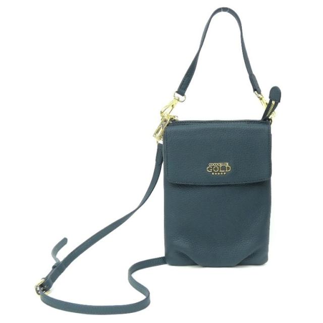 ココセリュックスゴールド cococelux gold 2WAYポシェット スマホポケット付き ショルダーバッグ グリーン 牛革(67945)