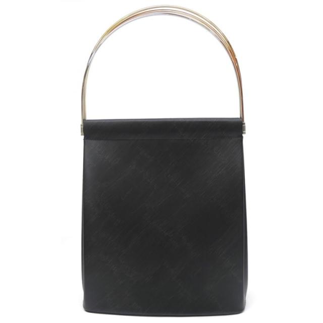 カルティエ Cartier トリニティ ハンドバッグ 黒 レザー 【中古】(68166)