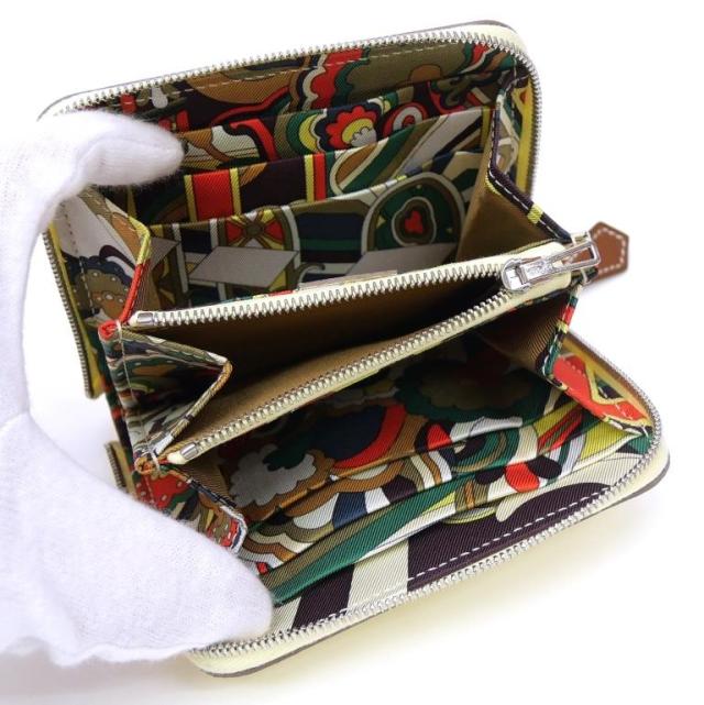 エルメス HERMES コインケース アザップシルクインコンパクト W刻印 ミニ財布 小銭入れ ジョーヌミルトン 【中古】(68307)_3