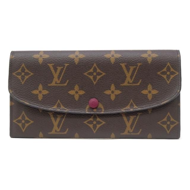 美品　ルイヴィトン ポルトフォイユ　エミリー　長財布　モノグラム　フューシャ LOUIS VUITTON ルイヴィトン財布 レディース 長財布 モノグラム
