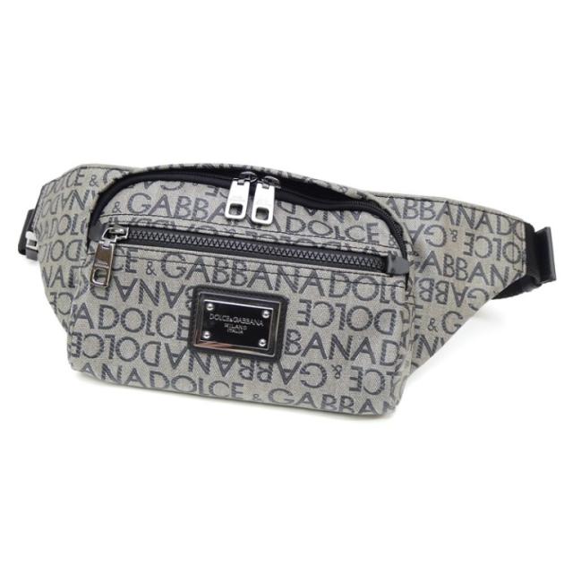 ドルチェ＆ガッバーナ Dolce&Gabbana ボディバッグ ウエストポーチ ロゴ ファニーパック BM2218 グレー 【中古】(68538)