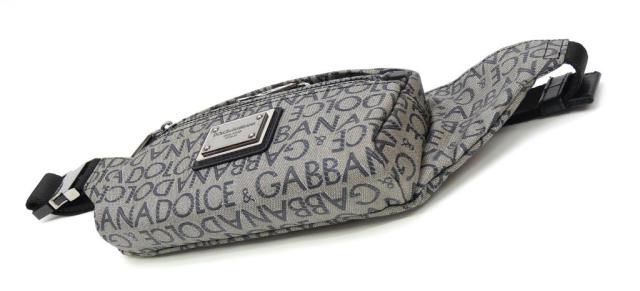 ドルチェ＆ガッバーナ Dolce&Gabbana ボディバッグ ウエストポーチ ロゴ ファニーパック BM2218 グレー 【中古】(68538)_2