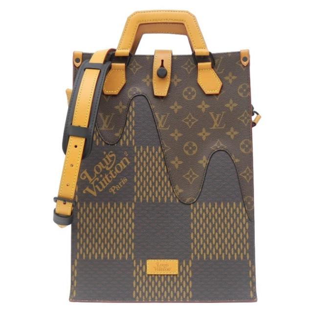 ルイ・ヴィトン LOUISVUITTON ダミエジャイアント ミニトートバッグ LVスクエアード NIGOコラボ N40355 【中古】(68650)