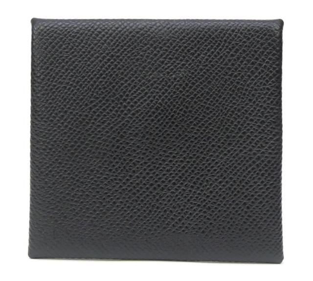 美品 X刻印『エルメス』バスティア エプソン 黒 ブラック ケース エルメス Hermes HERMES コインケース Bastia バスティア レザー