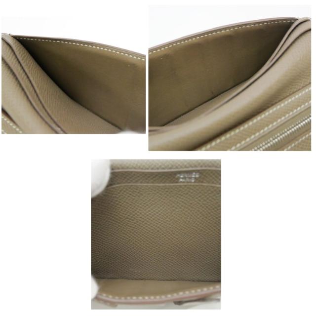 エルメス HERMES 長財布 ベアン □P刻印 SV金具 エトゥープ×ブルーパオン エプソン 【中古】(68707)_14