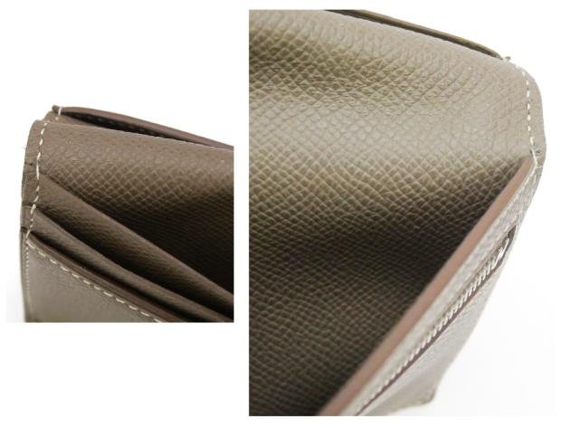 エルメス HERMES 長財布 ベアン □P刻印 SV金具 エトゥープ×ブルーパオン エプソン 【中古】(68707)_17