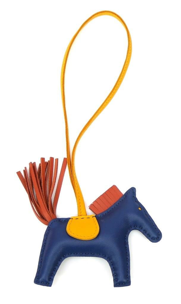 エルメス HERMES ロデオPM U刻印 バッグチャーム ロデオチャーム ブルードマルト レザー(68839)_1