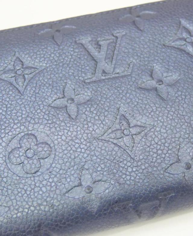 ルイ・ヴィトン LOUISVUITTON 長財布 ジッピーウォレット M80958 モノグラム・アンプラント メタリックブルー 【中古】(68842)_13