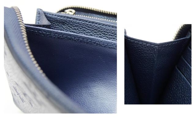 ルイ・ヴィトン LOUISVUITTON 長財布 ジッピーウォレット M80958 モノグラム・アンプラント メタリックブルー 【中古】(68842)_15