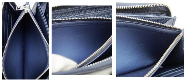 ルイ・ヴィトン LOUISVUITTON 長財布 ジッピーウォレット M80958 モノグラム・アンプラント メタリックブルー 【中古】(68842)_17