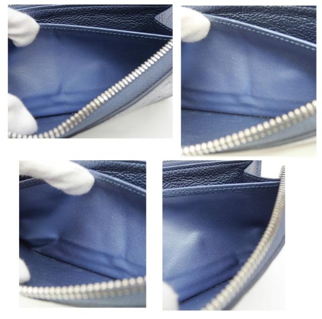 ルイ・ヴィトン LOUISVUITTON 長財布 ジッピーウォレット M80958 モノグラム・アンプラント メタリックブルー 【中古】(68842)_18
