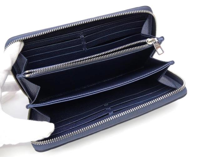 ルイ・ヴィトン LOUISVUITTON 長財布 ジッピーウォレット M80958 モノグラム・アンプラント メタリックブルー 【中古】(68842)_3