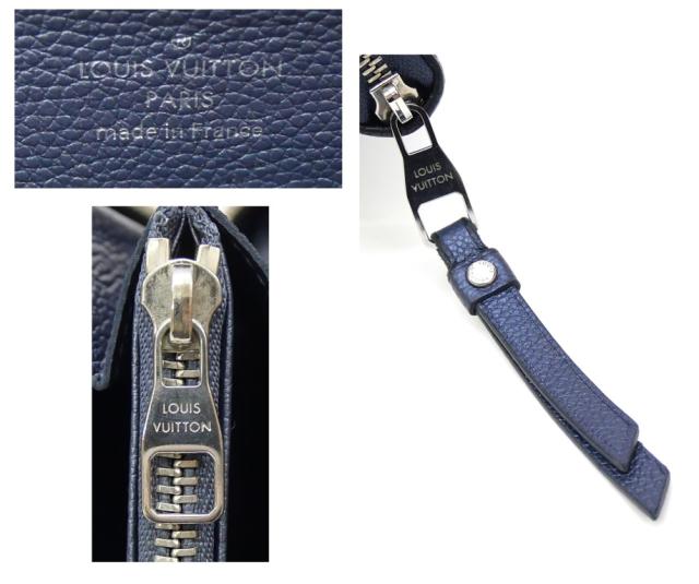 ルイ・ヴィトン LOUISVUITTON 長財布 ジッピーウォレット M80958 モノグラム・アンプラント メタリックブルー 【中古】(68842)_4