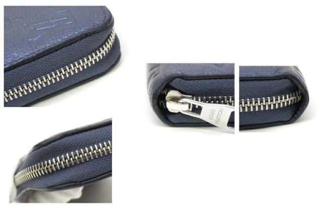 ルイ・ヴィトン LOUISVUITTON 長財布 ジッピーウォレット M80958 モノグラム・アンプラント メタリックブルー 【中古】(68842)_6