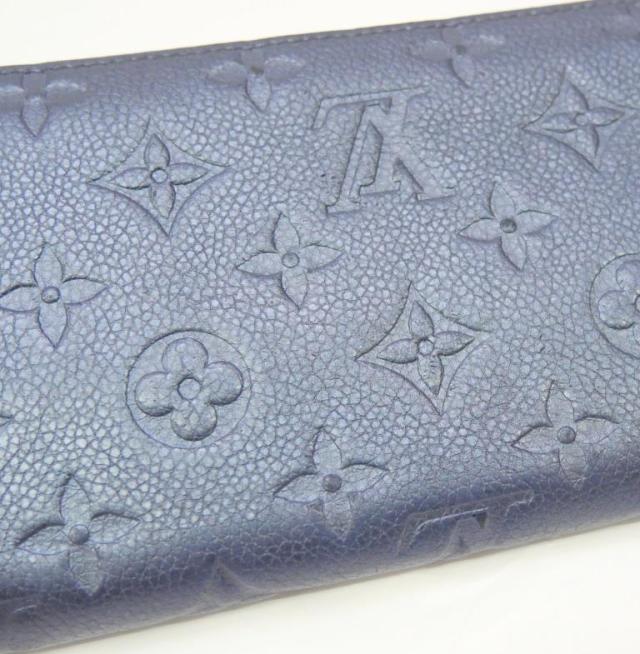 ルイ・ヴィトン LOUISVUITTON 長財布 ジッピーウォレット M80958 モノグラム・アンプラント メタリックブルー 【中古】(68842)_8
