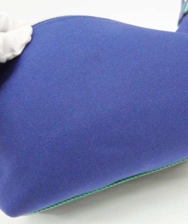 エルメス HERMES ブリッド ア ブラックPM ポーチ マリーンブルー キャンバス(68843)_16