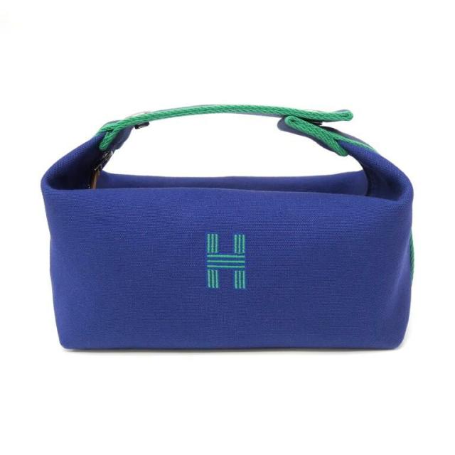 エルメス HERMES ブリッド ア ブラックPM ポーチ マリーンブルー キャンバス(68843)_1