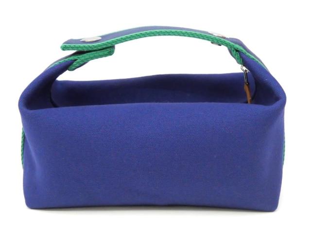 エルメス HERMES ブリッド ア ブラックPM ポーチ マリーンブルー