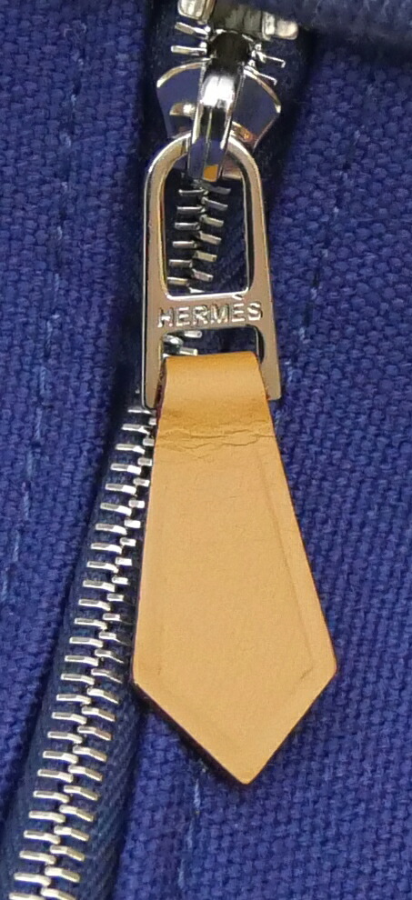 エルメス HERMES ブリッド ア ブラックPM ポーチ マリーンブルー キャンバス(68843)_8