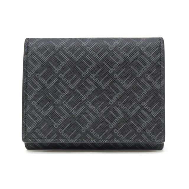 ダンヒル dunhill ケース 小銭入れ ロゴ 黒×グレー 【中古】(69025)