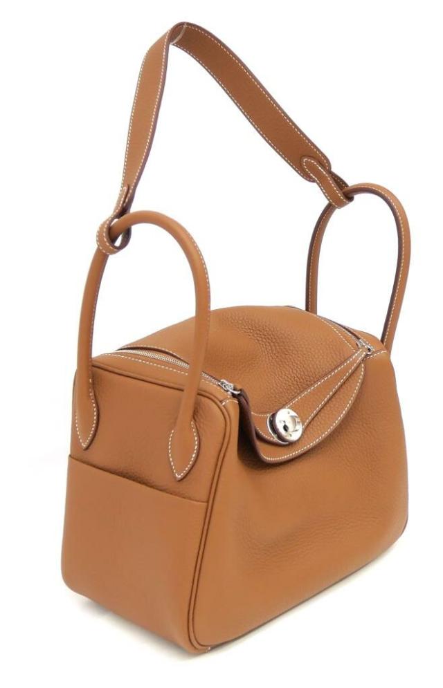 エルメス HERMES ショルダーバッグ リンディ26 SV金具 K目じるし ゴールド トリヨンクレマンス(69126)