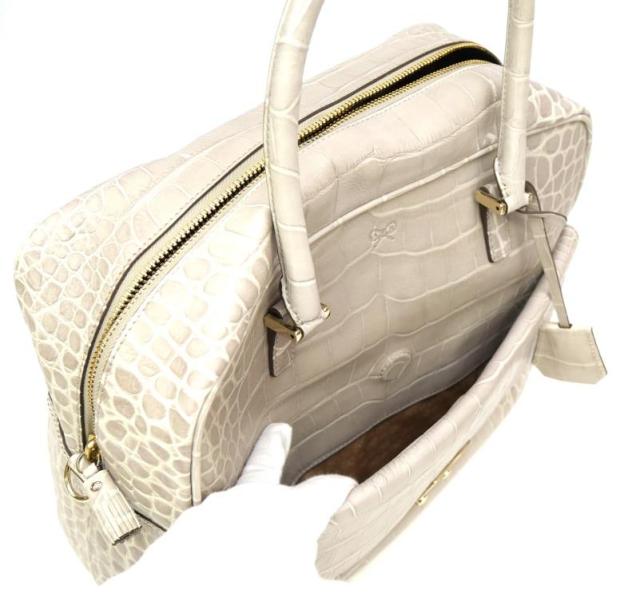 アニヤ・ハインドマーチ ANYA HINDMARCH 2WAYバッグ 型押しレザー ハンドバッグ ショルダーバッグ グレー系(69546) アニヤ・ハインドマーチ ANYA HINDMARCH 2WAYバッグ 型押しレザー