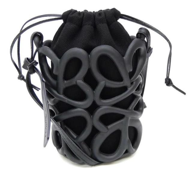 ロエベ LOEWE アナグラム インフレーテッド ポケット バッグ ショルダーバッグ 黒 【中古】(69550)