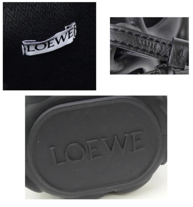 ロエベ LOEWE アナグラム インフレーテッド ポケット バッグ ショルダーバッグ 黒 【中古】(69550)
