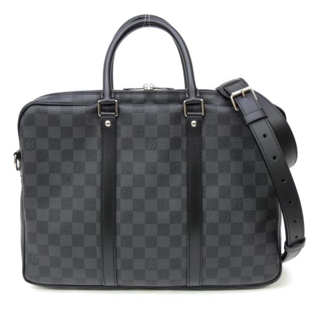 ルイ・ヴィトン LOUISVUITTON ポルト ドキュマン･ヴォワヤージュ ビジネスバッグ N41478 ダミエ・グラフィット 【中古】(69562)