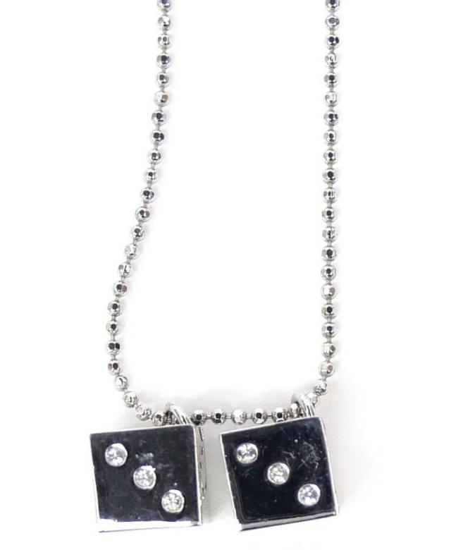 C ディオ ル Christian Dior ペンダントネックレス ダイス サイコロ