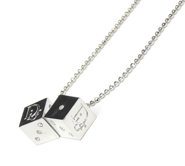 C ディオ ル Christian Dior ペンダントネックレス ダイス サイコロ