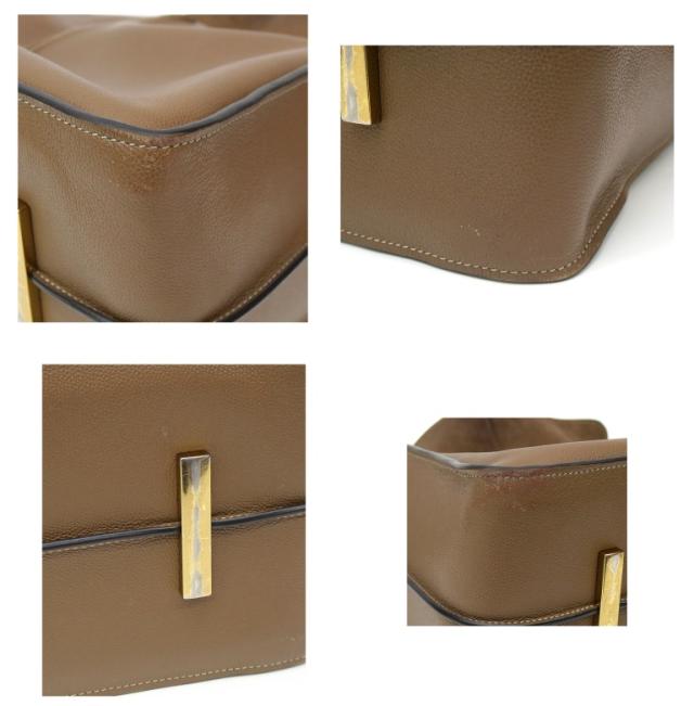 トッズ TOD’S Tタイムレス ショルダーバッグ ブラウン レザー 【中古】(69601)_11