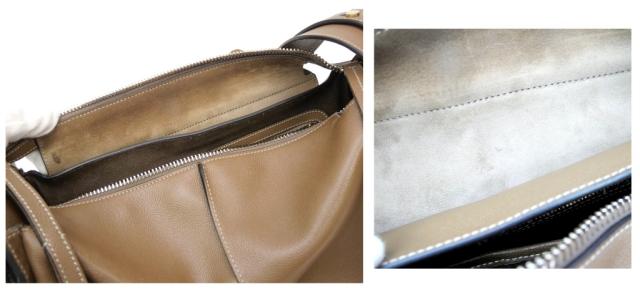 トッズ TOD’S Tタイムレス ショルダーバッグ ブラウン レザー 【中古】(69601)_14