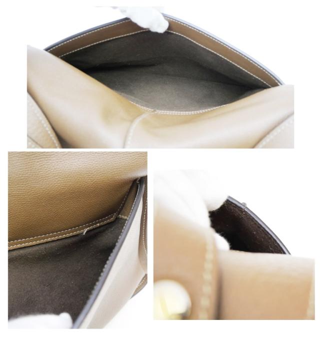 トッズ TOD’S Tタイムレス ショルダーバッグ ブラウン レザー 【中古】(69601)_15
